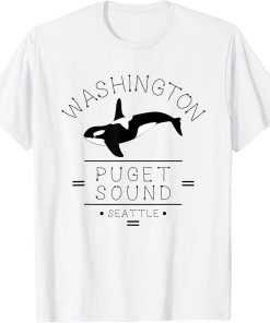 Washington Puget Sound Seattle - Killer Whale Orca T-Shirt