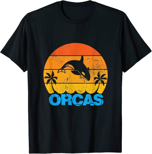 Funny Retro vintage Orca Whale Sea Animal Lovers T-Shirt